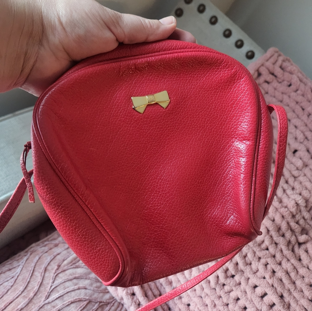 Nina Ricci Vintage  Vibrant Red Crossbody Bag